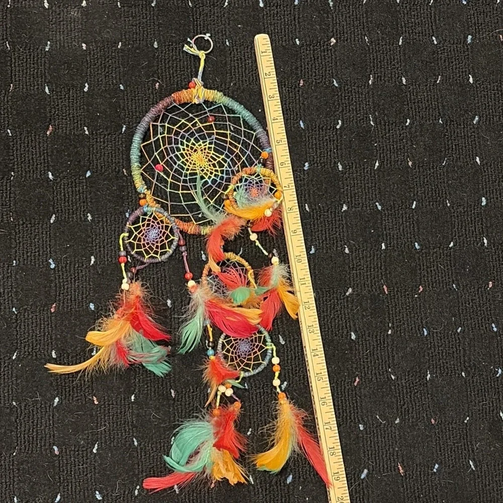 Dream catcher rainbow color dreamcatcher Purple green blue yellow orange EUC